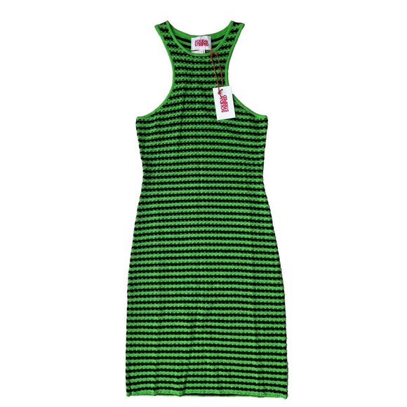 Solid & Striped The Sia Mini Dress Green / Black ( S ) - Picture 3 of 5